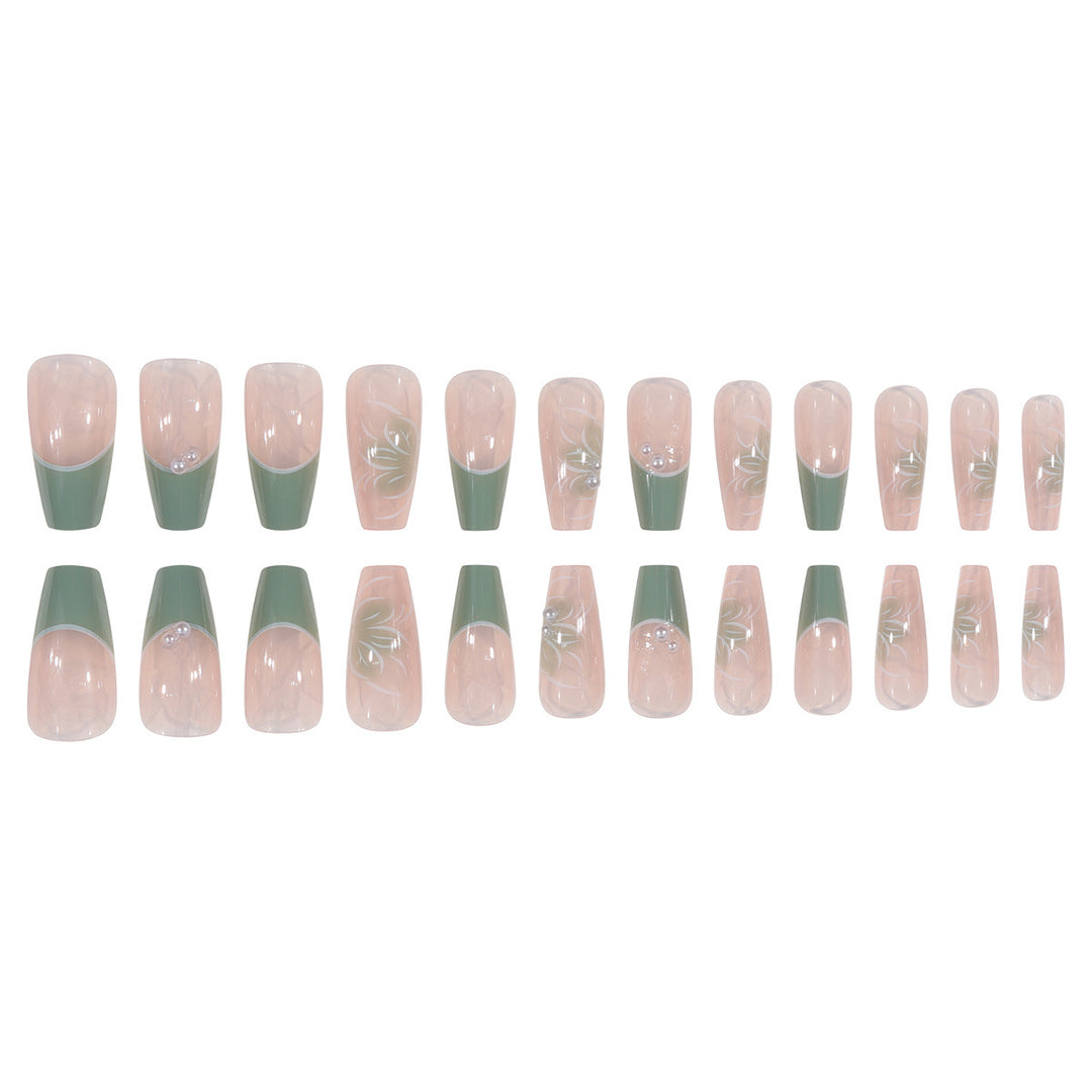 Floral-Design Acrylic Press-On Nails Kalsten