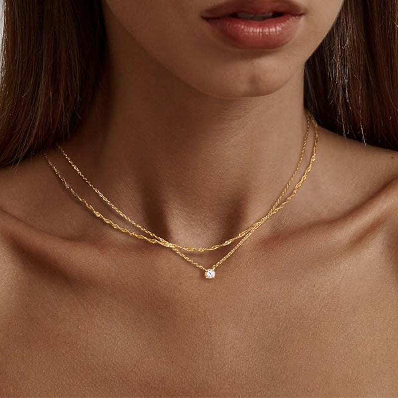 Layered Gold Necklace Kalsten