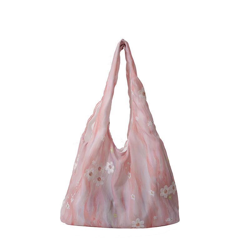 Elegant Floral Printed Shoulder Tote Bag Kalsten