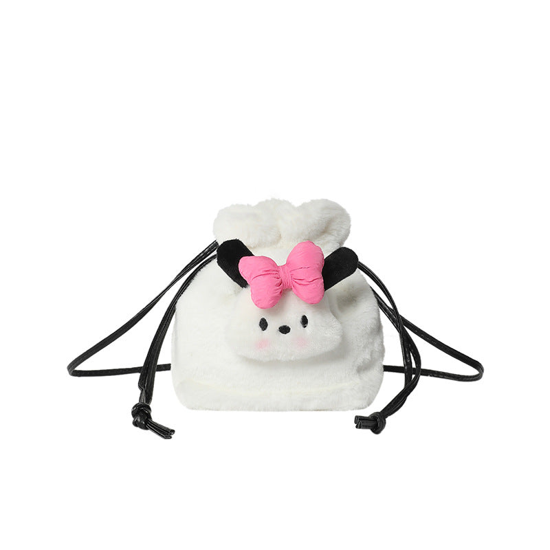Cute Plush Animal-Themed Crossbody Bag