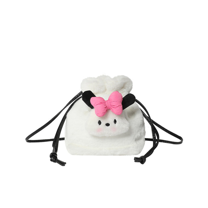 Cute Plush Animal-Themed Crossbody Bag
