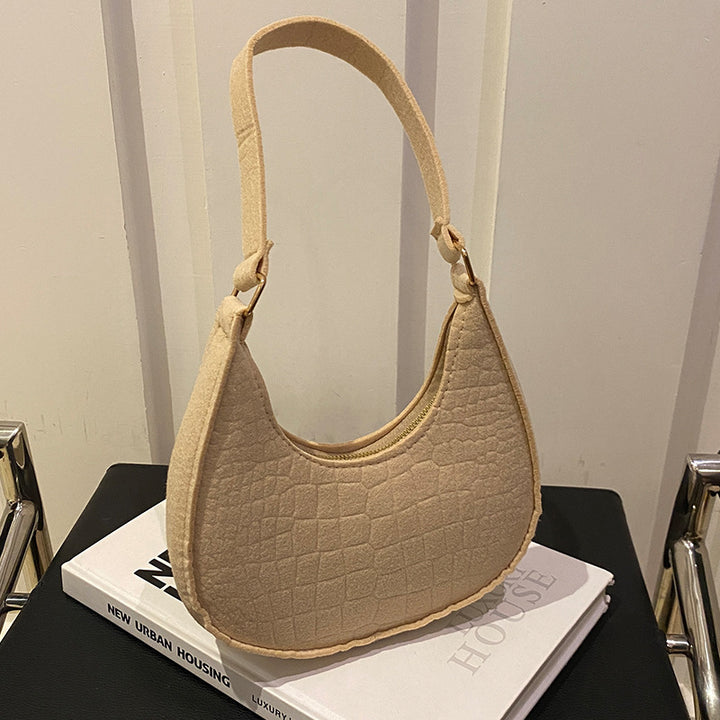 Fashionable Crocodile Embossed Hobo Bag
