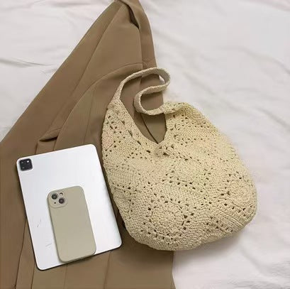 Hand-knotted shoulder bag with airy structure Kalsten