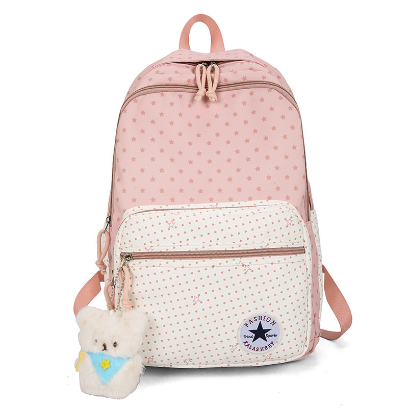 Playful Star-Patterned School Backpack Kalsten
