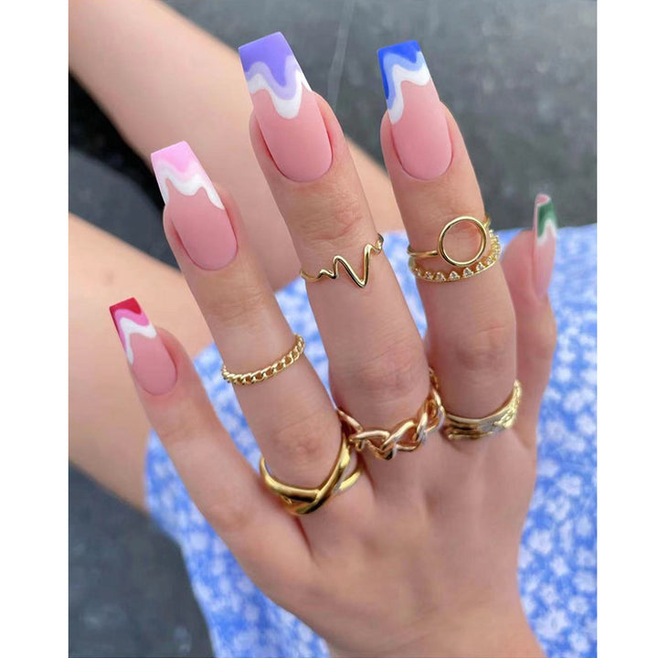 Artistic Gradient Nail Extensions