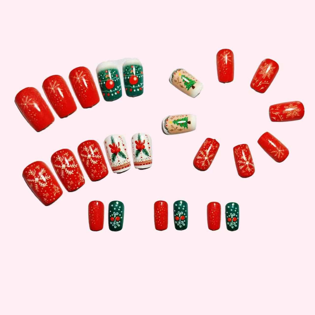 Festive Holiday Nail Art Set