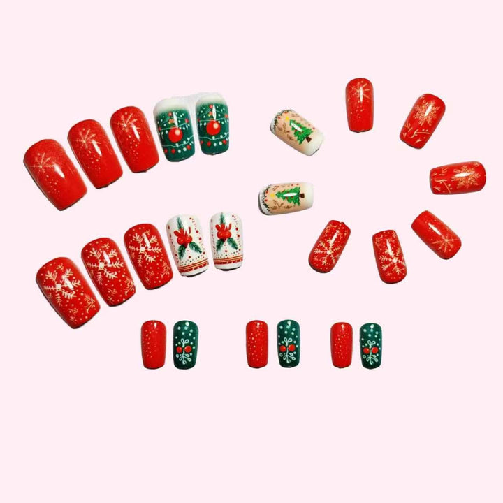 Festive Holiday Nail Art Set