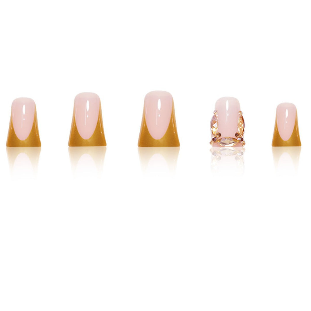 Luxurious Metallic Accent Press-On Nail Extensions Kalsten