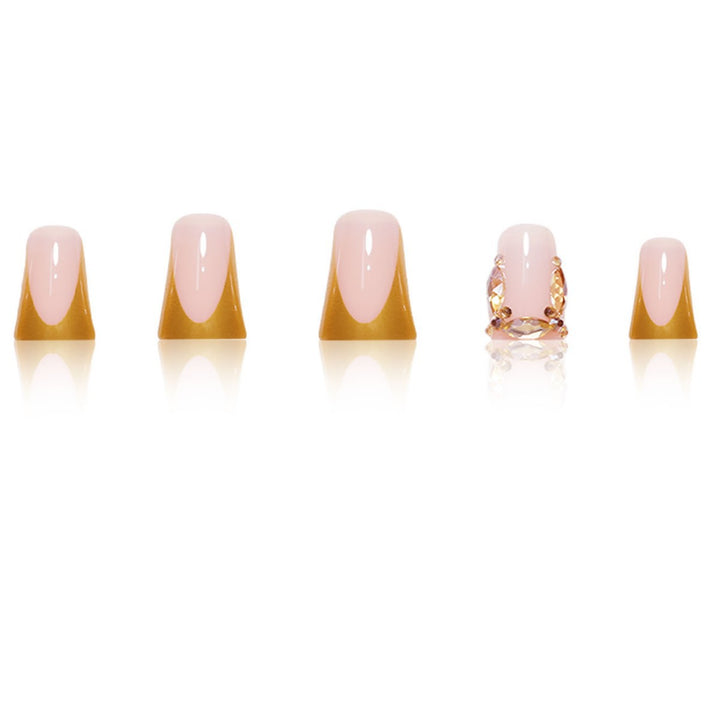 Luxurious Metallic Accent Press-On Nail Extensions Kalsten