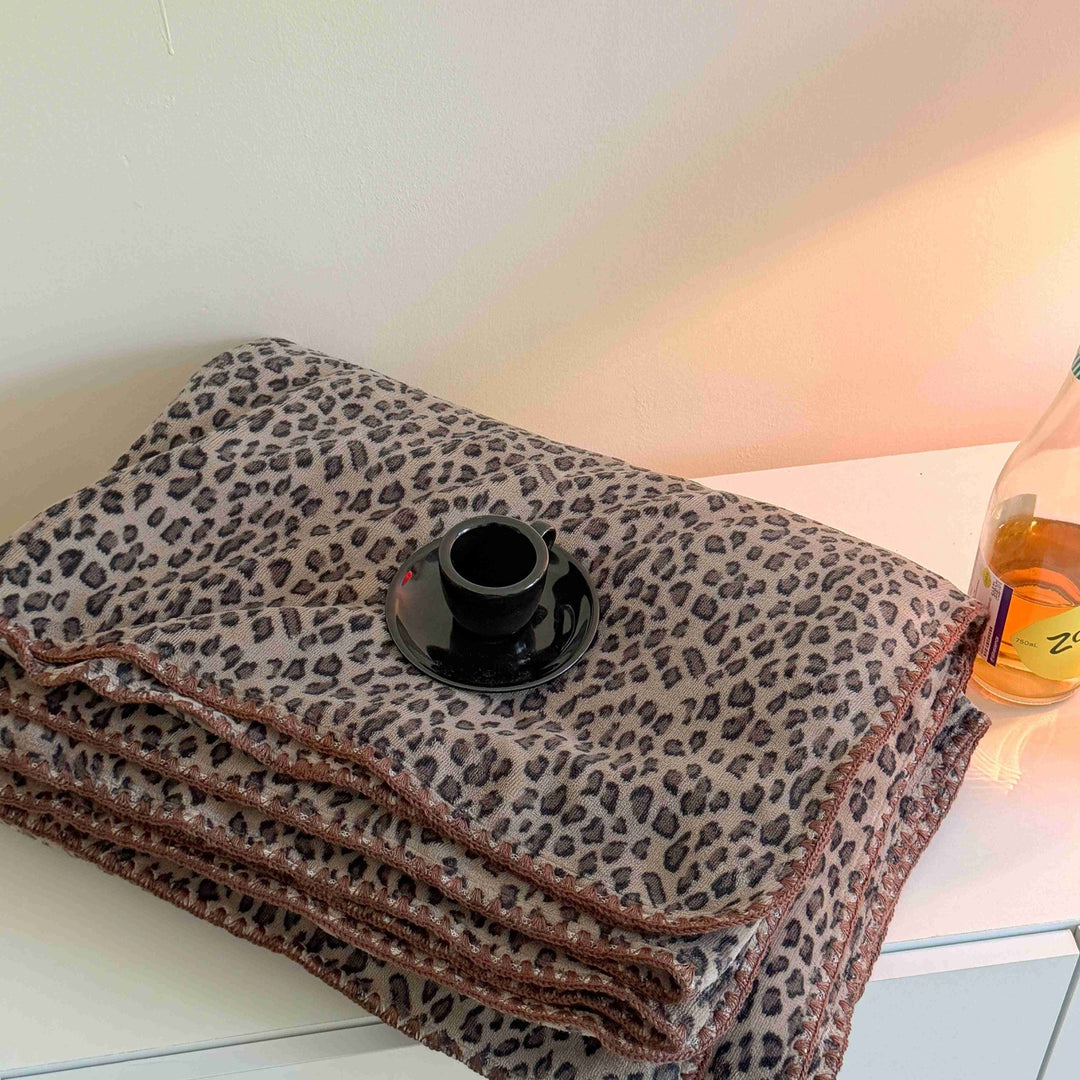 Animal-Print Throw Blanket Kalsten