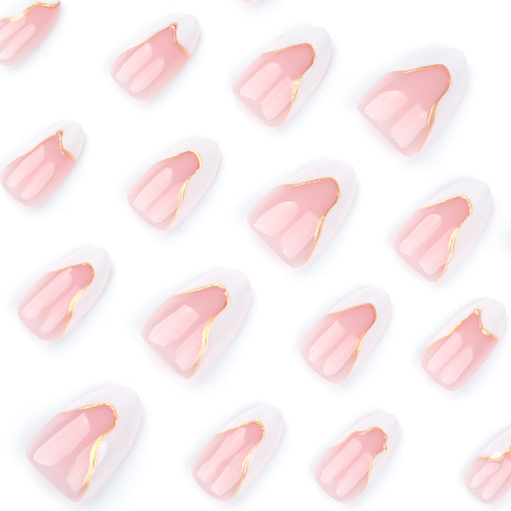 Elegant artificial nails with gold accents Kalsten