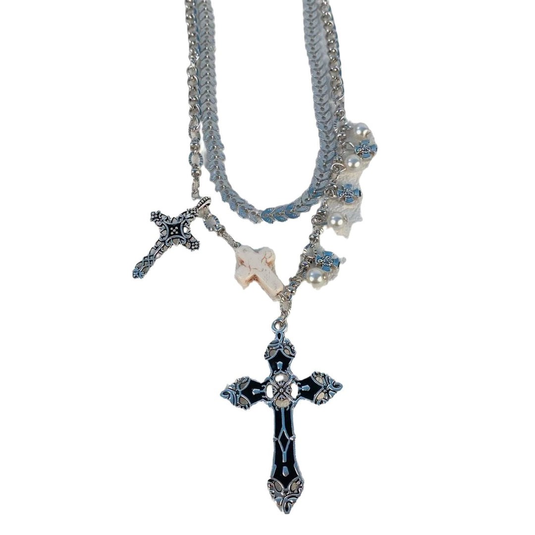 Layered Cross Pendant Necklace Kalsten