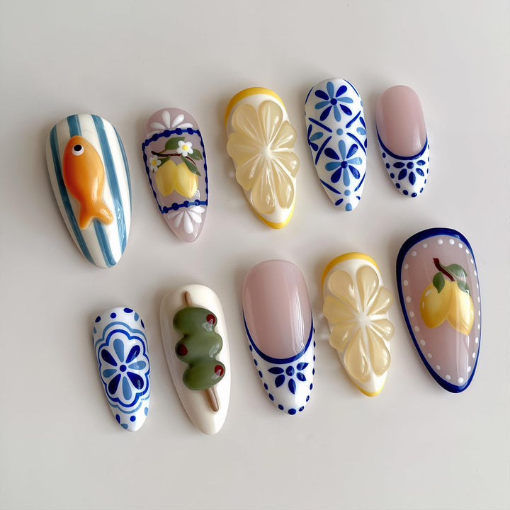 Artistic Themed Press-On Nail Set Kalsten