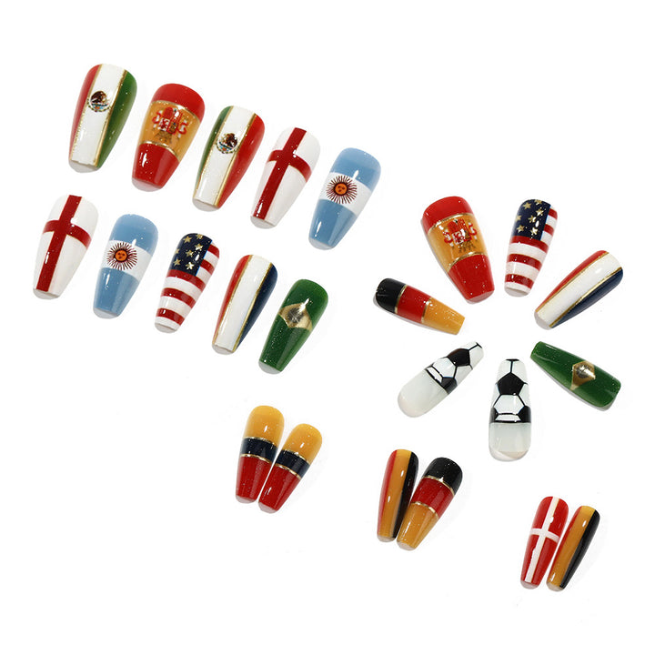 Artificial nails with national flag designs Kalsten