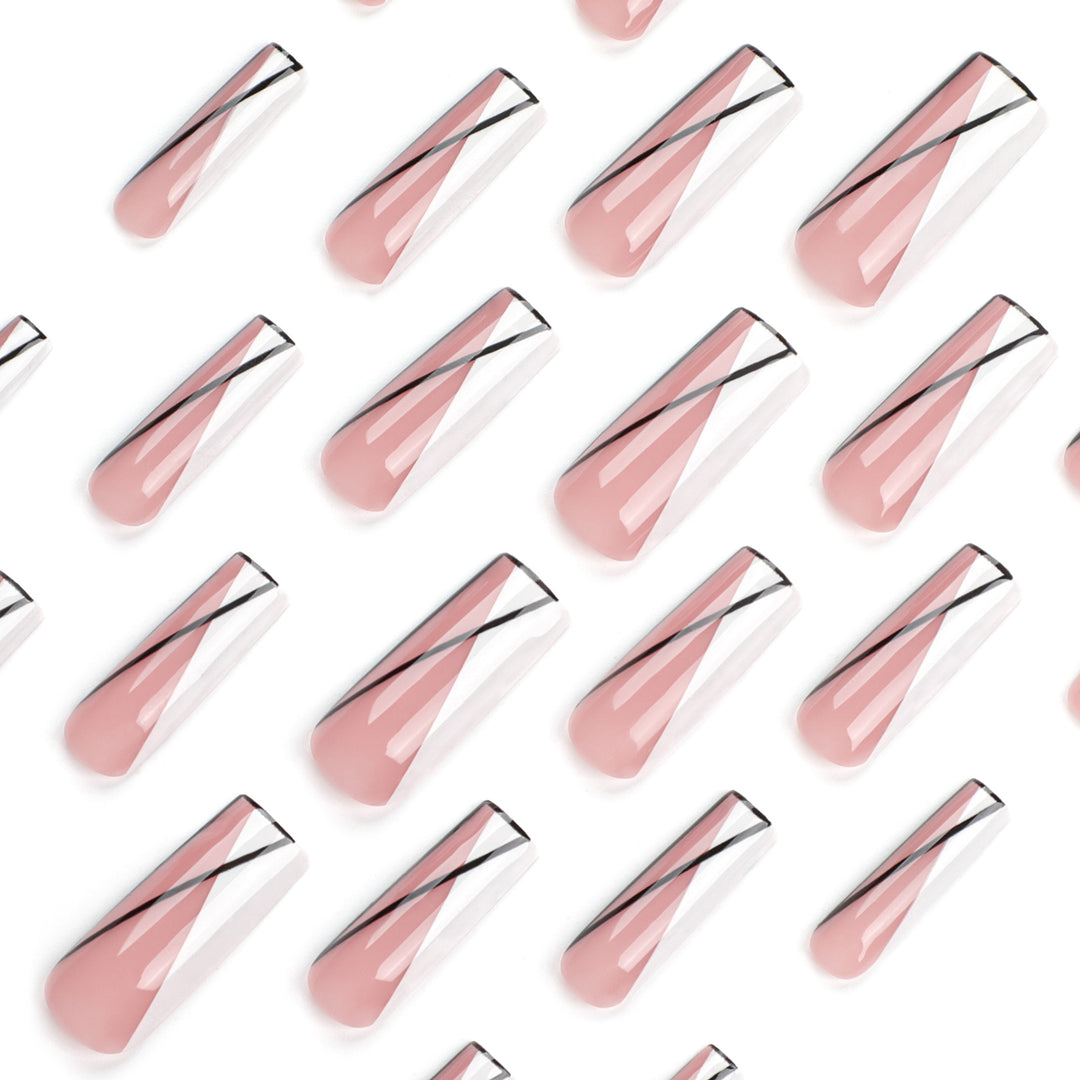 Artful Nail Extensions in Geometric Style Kalsten