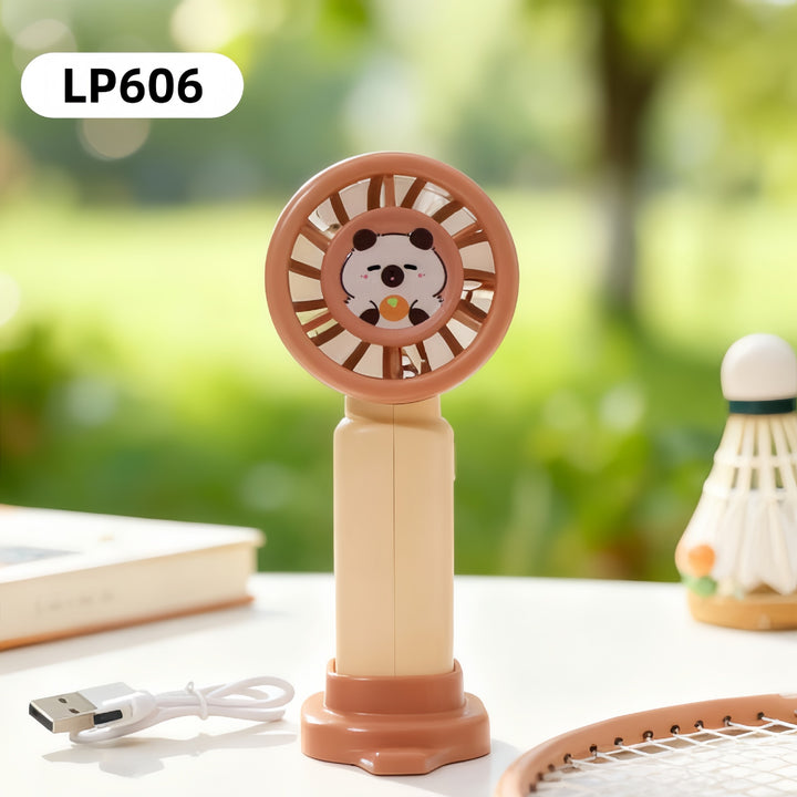 Women's portable hand-held fan with cute lion design Kalsten