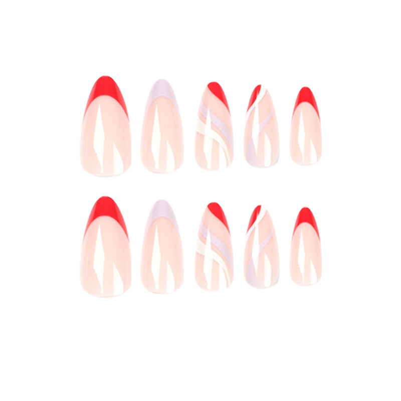 Artistic Nail Art with Unique Gradient and Geometric Accents Kalsten