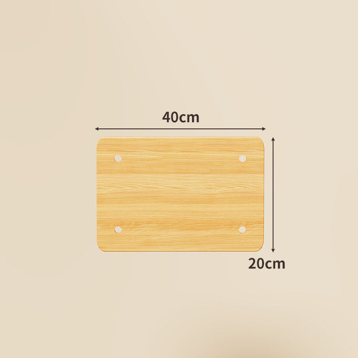 Compact Square Bamboo Shelf Panel with Rounded Corners and Pre-Drilled Mounting Holes