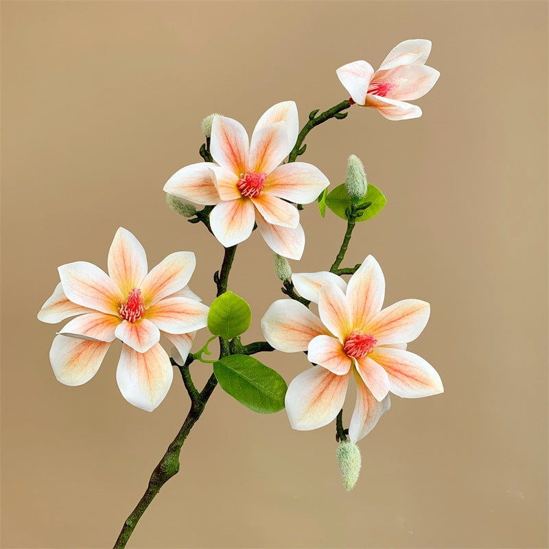 Decorative Artificial Magnolia Arrangement for Home Display