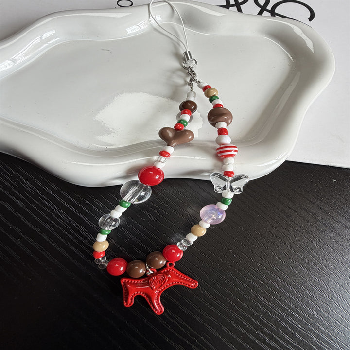 Decorative Beaded Charm Keychain Kalsten 1790135158