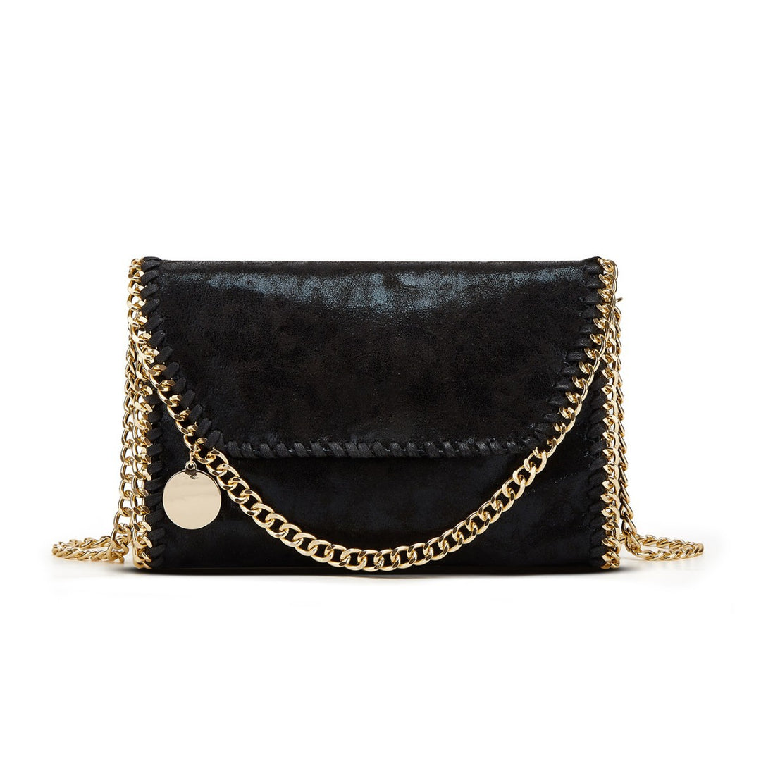 Elegant Chain-Trimmed Clutch Bag