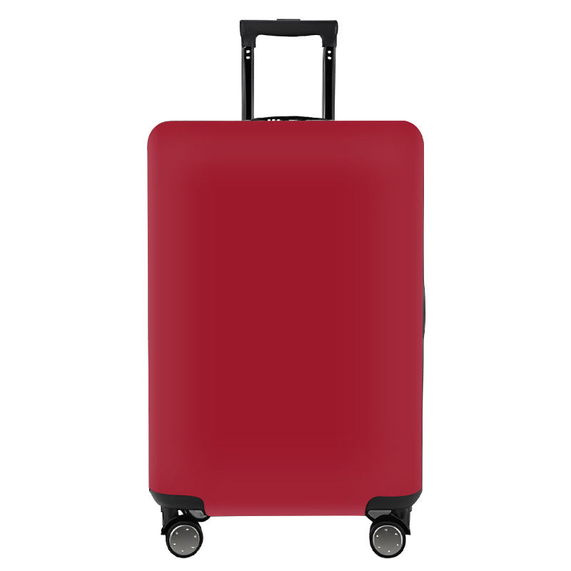 Unisex nan elastic motif suitcase cover made of stretchable polyester with handle and wheel openings Kalsten