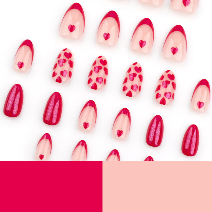 Artistic Cool Nail Art with Hearts Kalsten