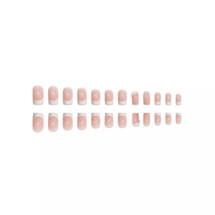 Elegant French Tip Press-On Nail Art Set Kalsten