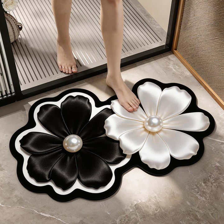 Floral Design Decorative Bath Mat