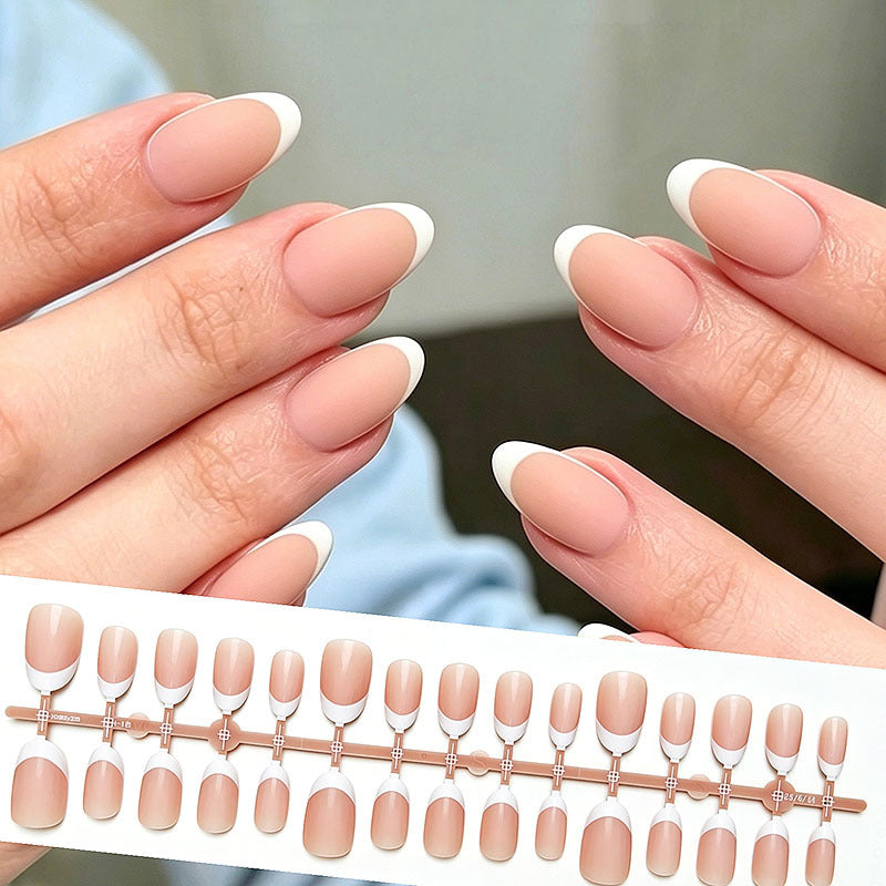 Soft Matte French Tip Press-On Nails
