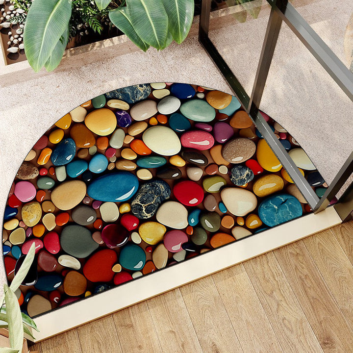 Textured Wooden Plank Doormat Kalsten