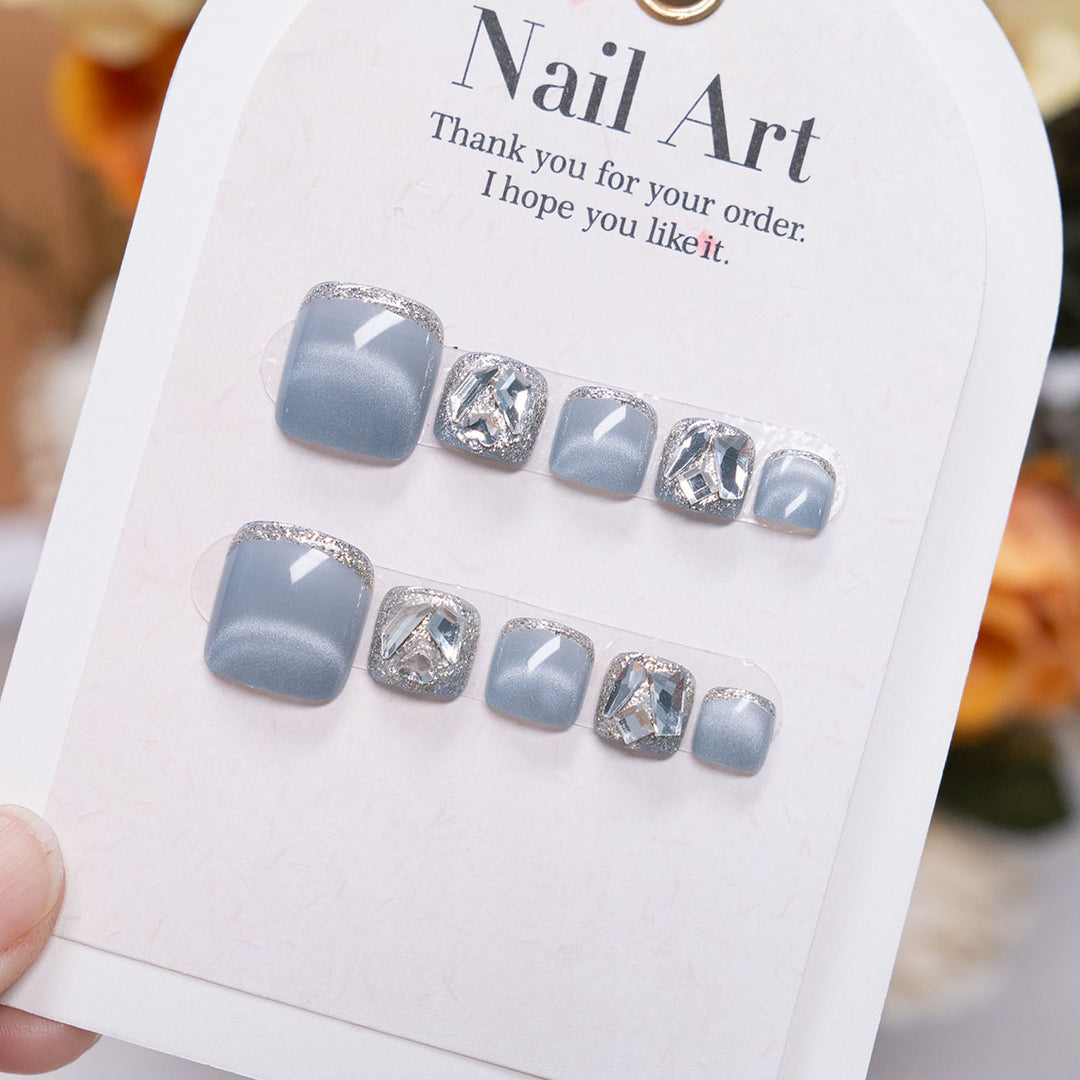 Decorative Rhinestone Pedicure Set