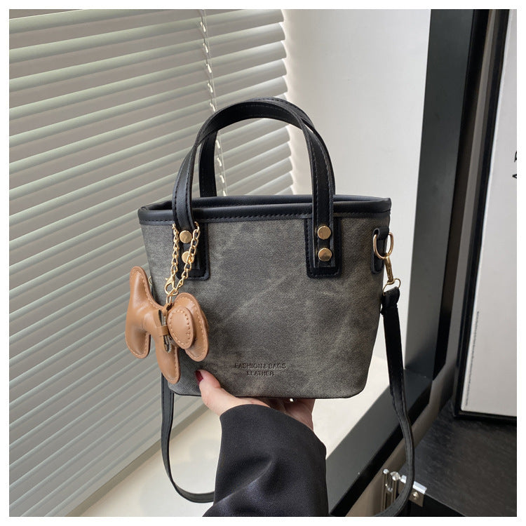 Playful Denim Mini Handheld Tote Bag Kalsten