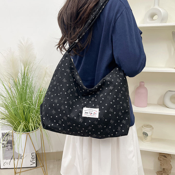 Cotton Blend Casual Hobo Bag