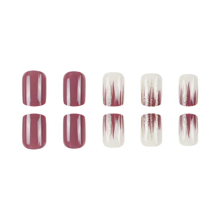 Elegant Glossy Nail Art Press-On Extensions Kalsten