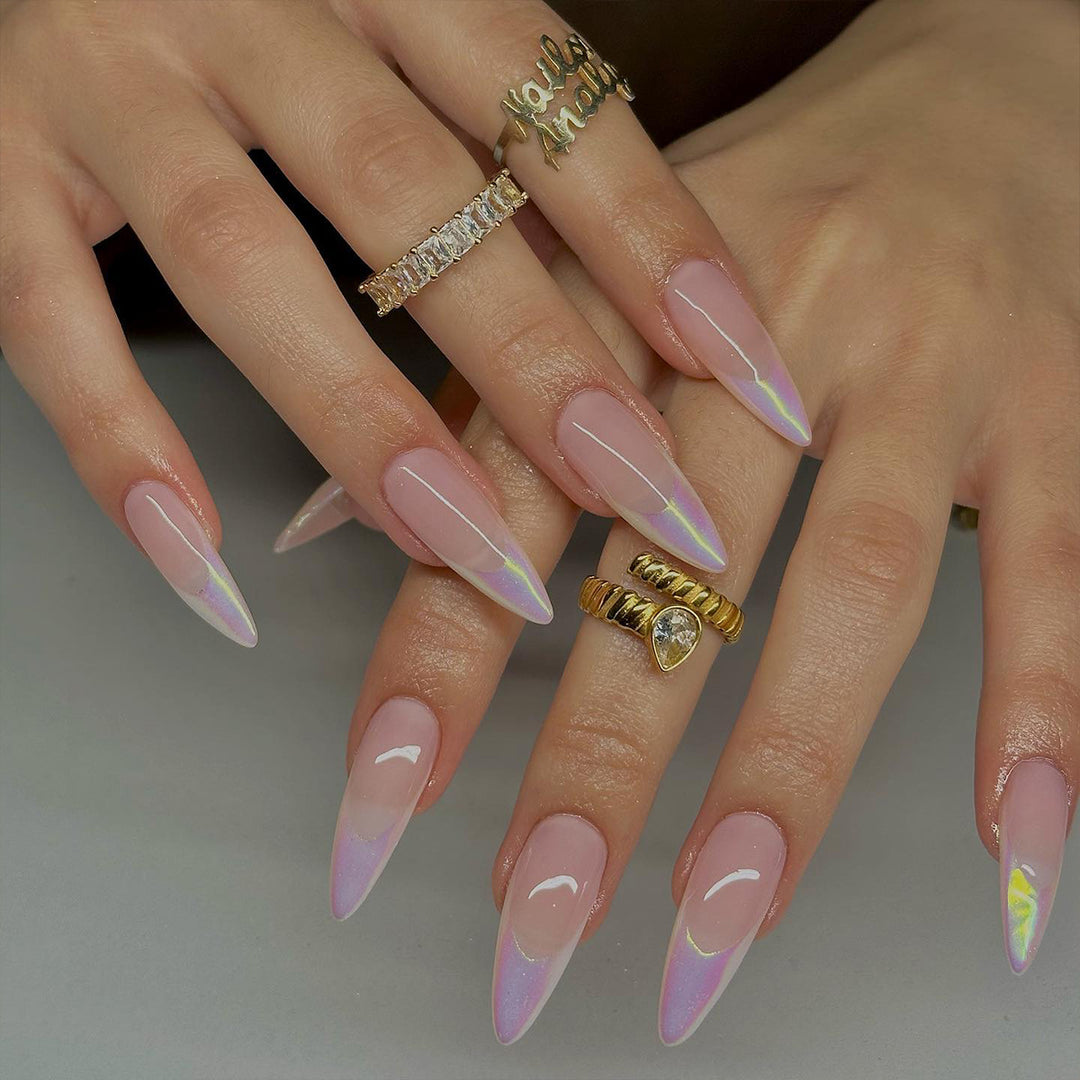Elegant Stiletto artificial nails with ombre effect Kalsten