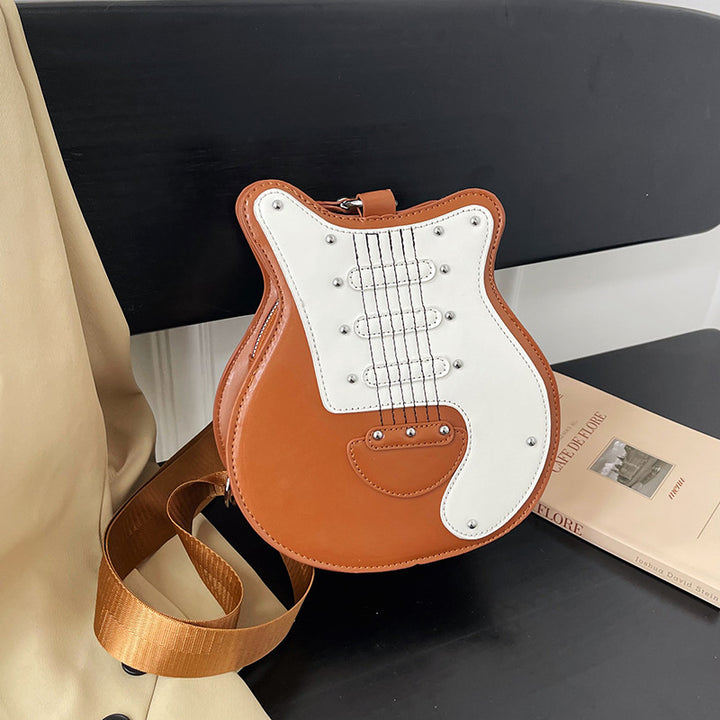 Guitar-Shaped Crossbody Bag