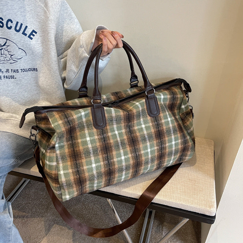 Stylish Plaid Travel Duffel Bag Kalsten