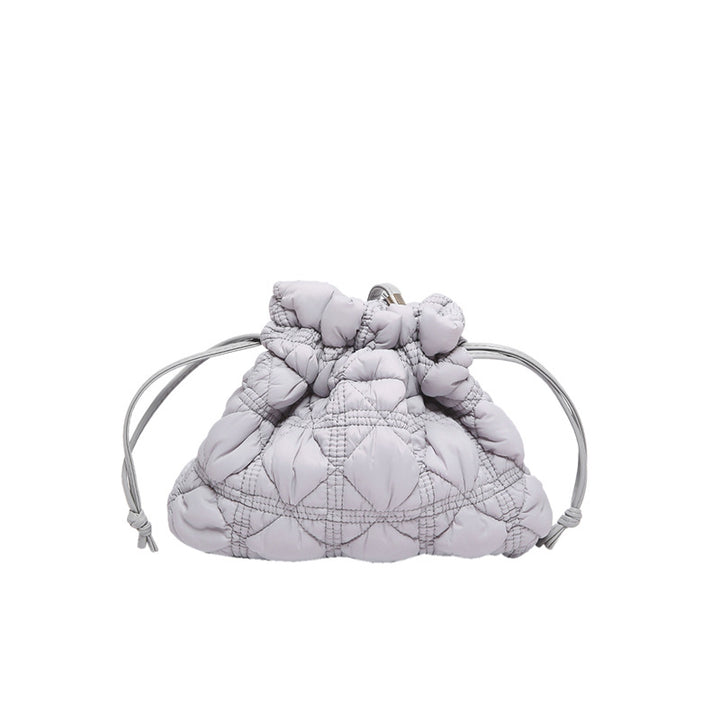 Quilted Drawstring Handbag