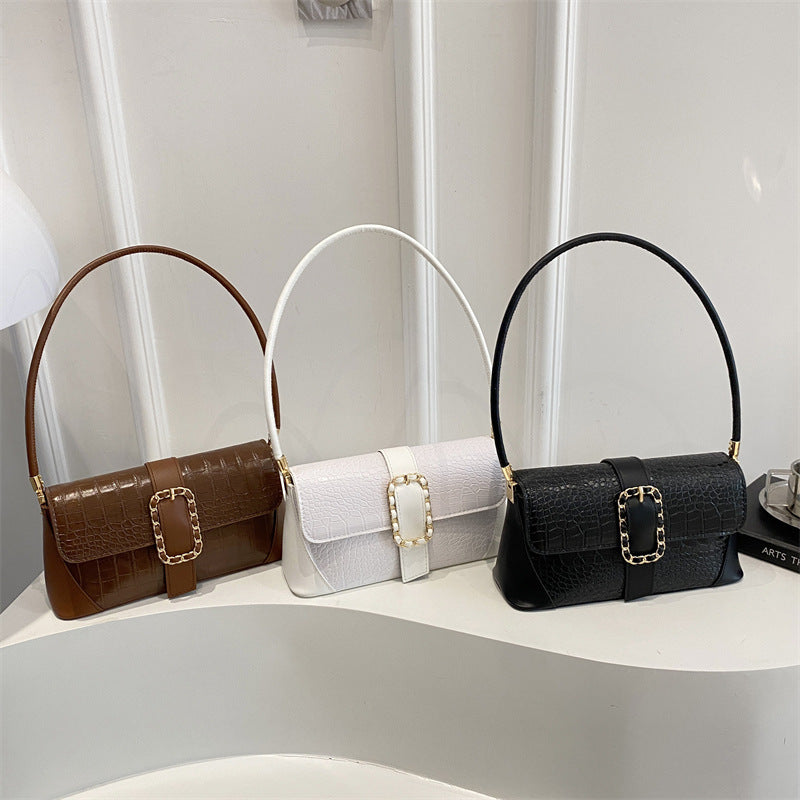 Crocodile Patterned Chain Strap Handbag Kalsten