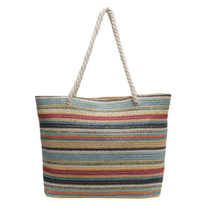 Spacious Striped Beach Tote Kalsten
