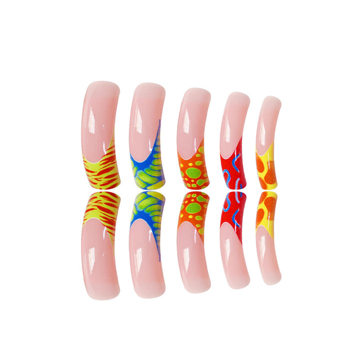 Artistic Long Nail Art Extensions Kalsten