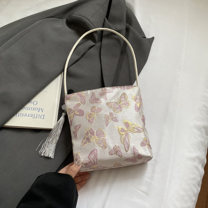 Elegant Floral Printed Handbag