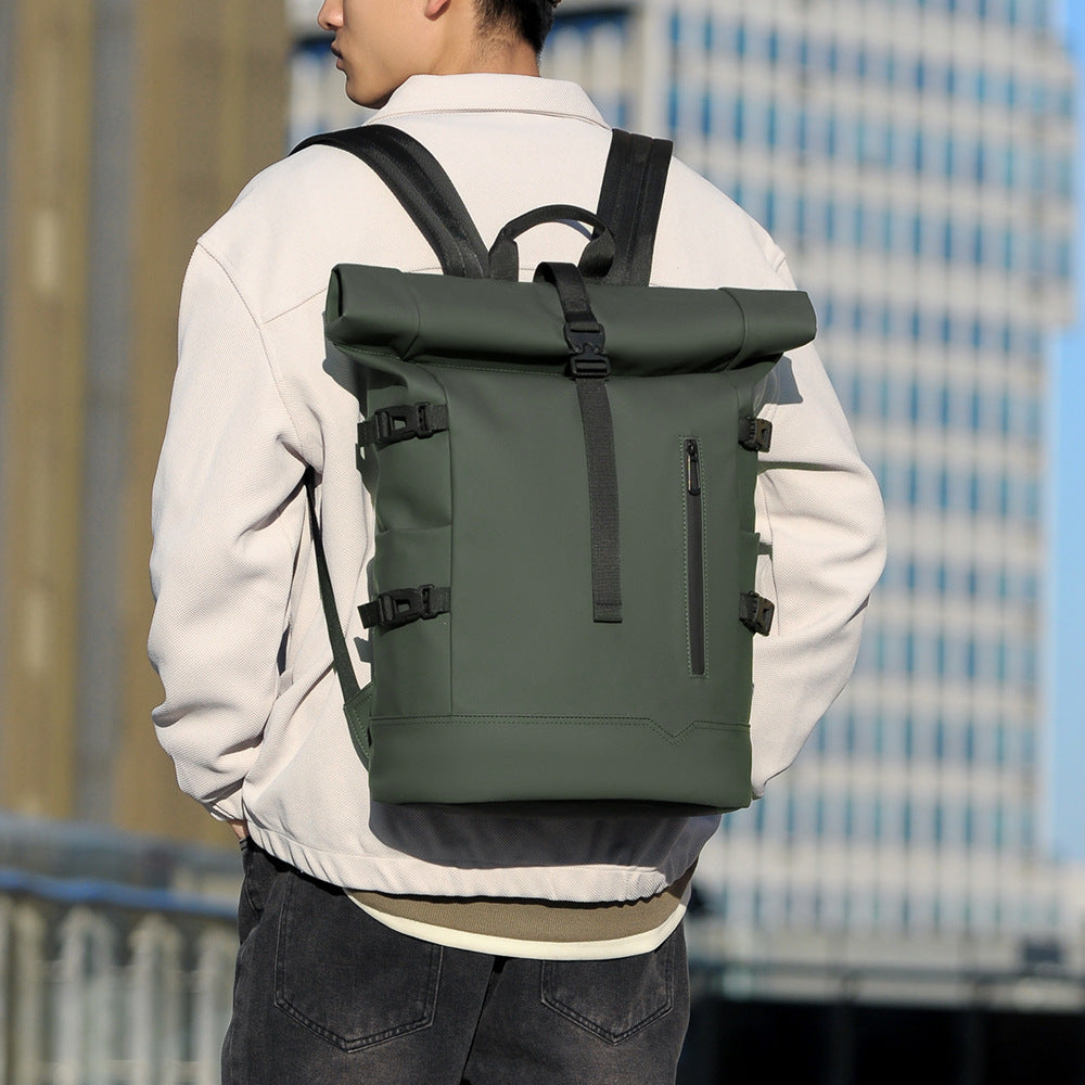 Stylish rolltop backpack with versatile organization compartments Kalsten