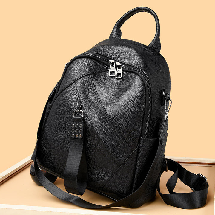 Vintage-Inspired Textured Leather Backpack Kalsten