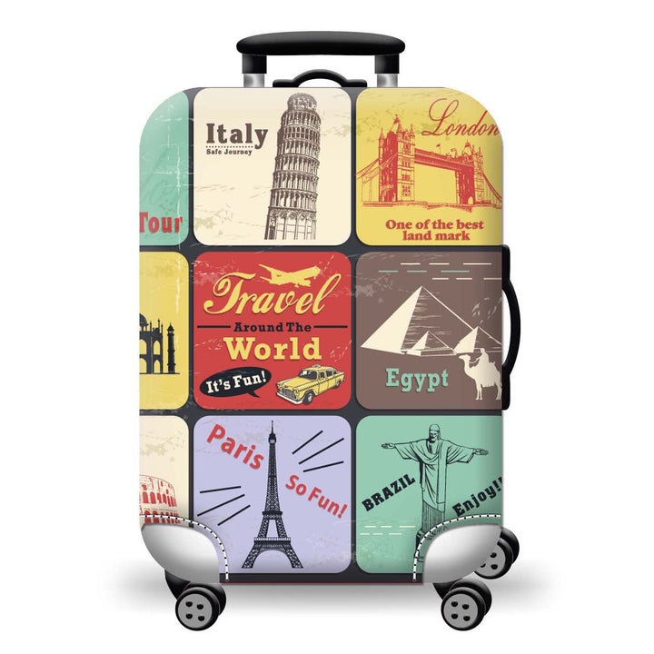 Hard Shell Luggage with Earth Design Kalsten