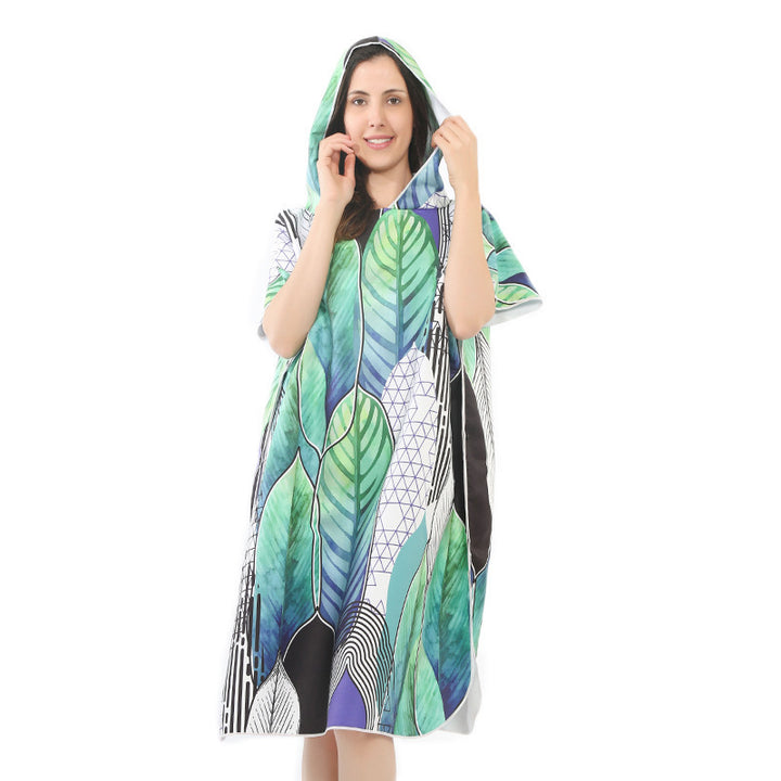 Beach dress with tropical print Kalsten