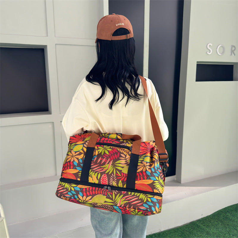 Floral Patterned Travel Duffel