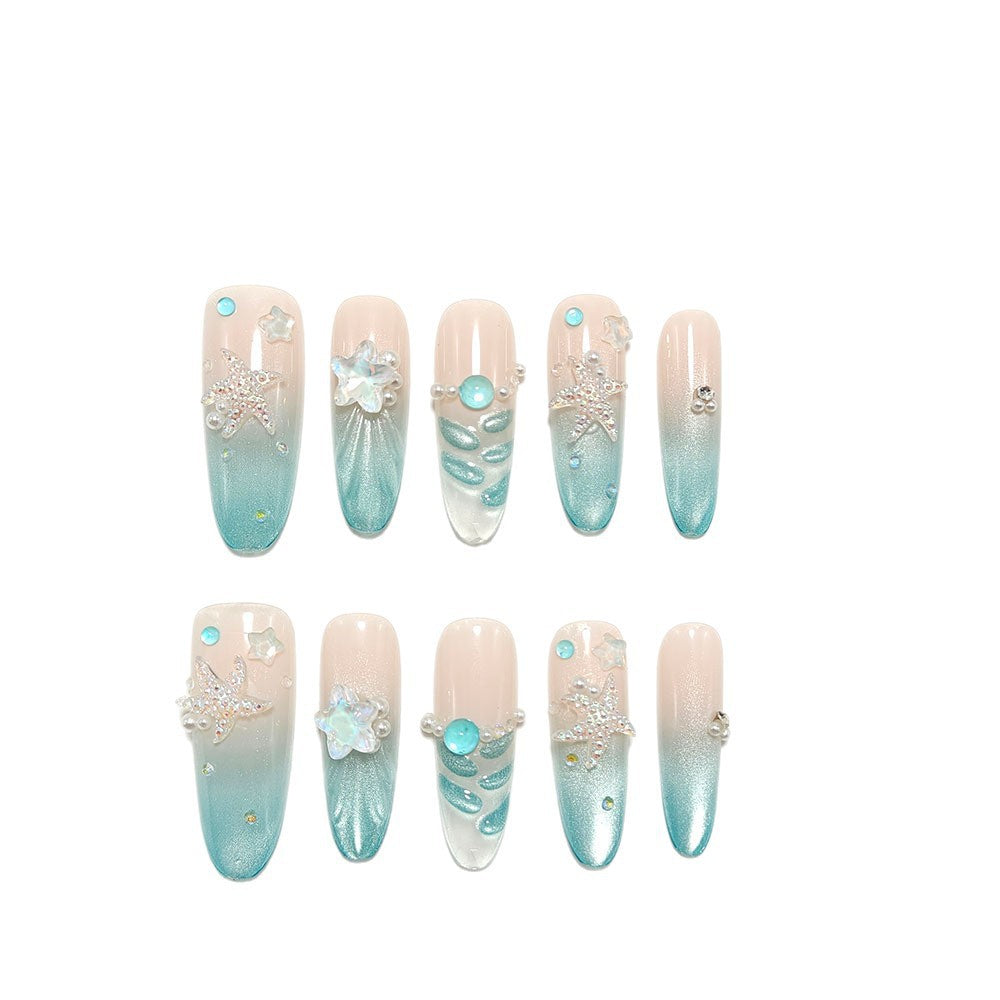 Artificial nails in elegant ocean design Kalsten
