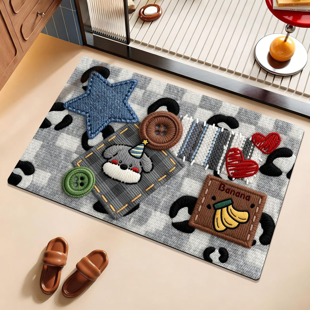 Decorative Dog Themed Area Mat for Home